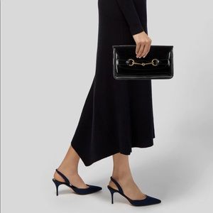 Gucci Classic Horsebit Black Patent Leather Clutch Bag 🖤